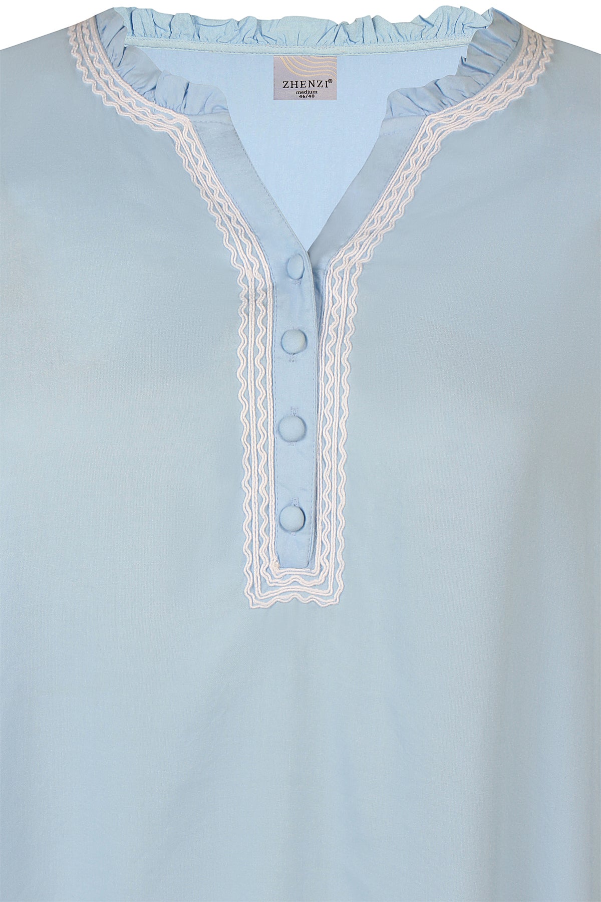 Gara 743-Blouse 3/4 Blue bell