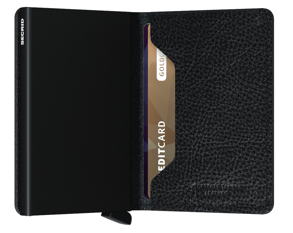 Slimwallet Vegetable Tanned Black-Black