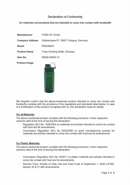 Trinkflasche Dinosaurier