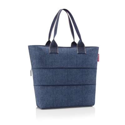 Shopper E1 herringbone dark blue