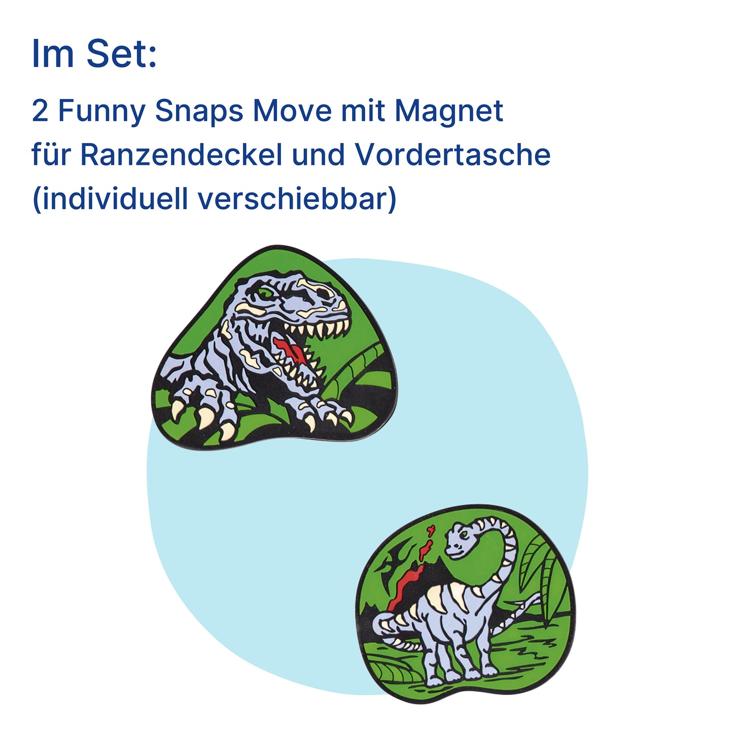 Funny Snaps Move 2Er Set Danger Dino