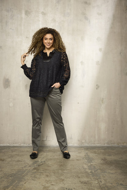 Zh-Stomp 122-Stomp Fit Pants Washed Stone green