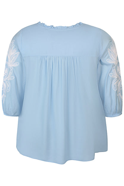 Gara 743-Blouse 3/4 Blue bell