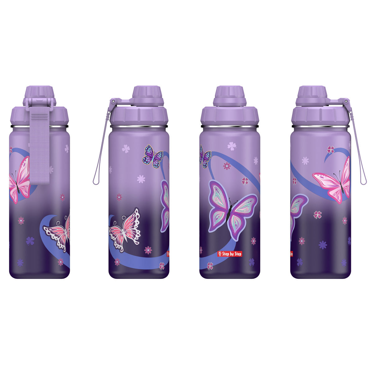 Isolierte Edelstahl-Trinkflasche Sweet Butterfly
