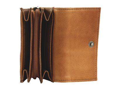 My Old Friend Flap Wallet dark caramel