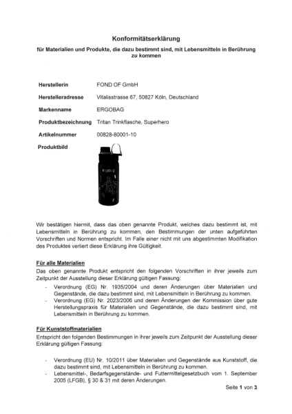 Trinkflasche Superheld