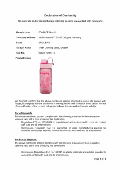 Trinkflasche Einhorn