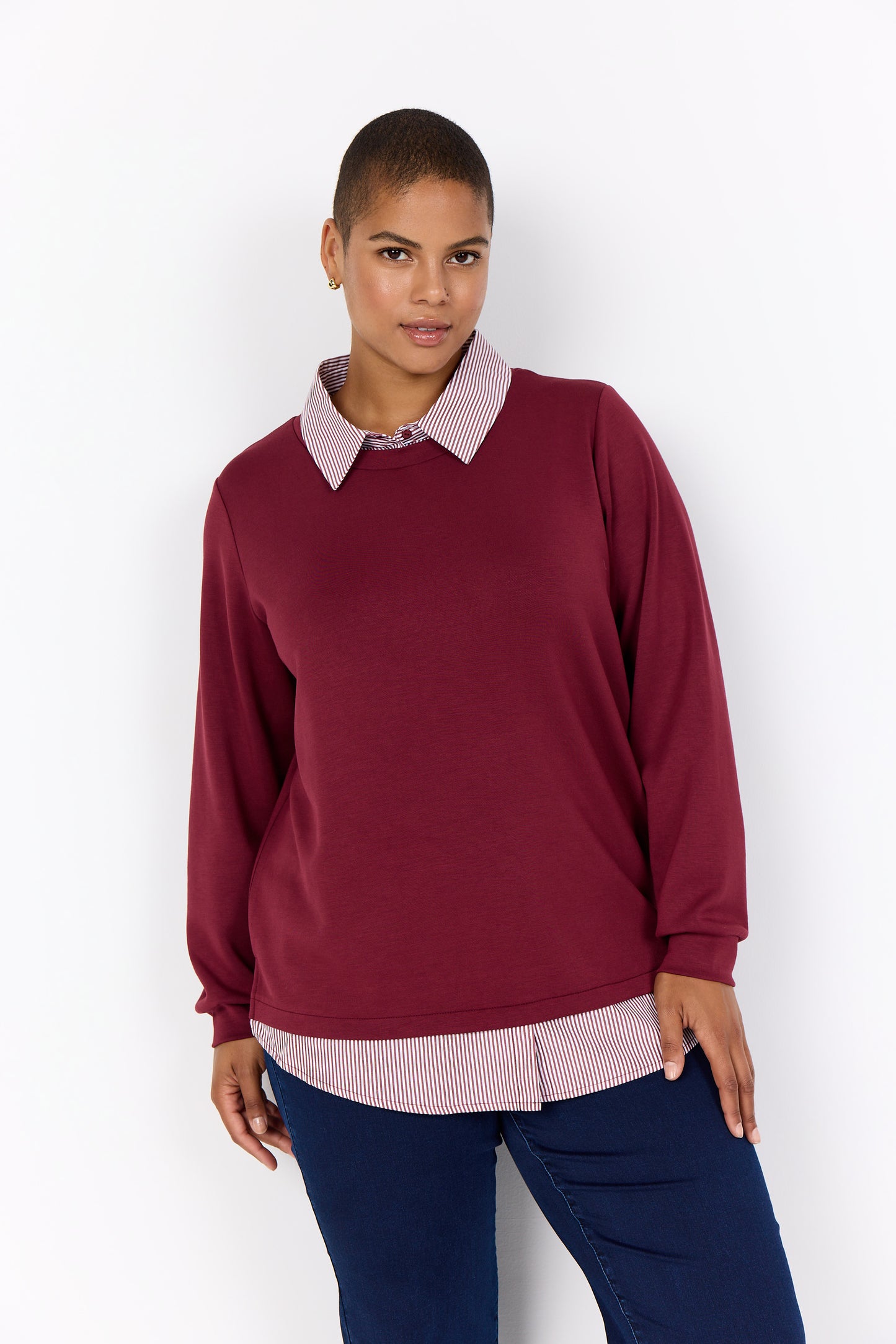 Wa-Sabina 63 Sweatshirt 4850C DARK RED COM
