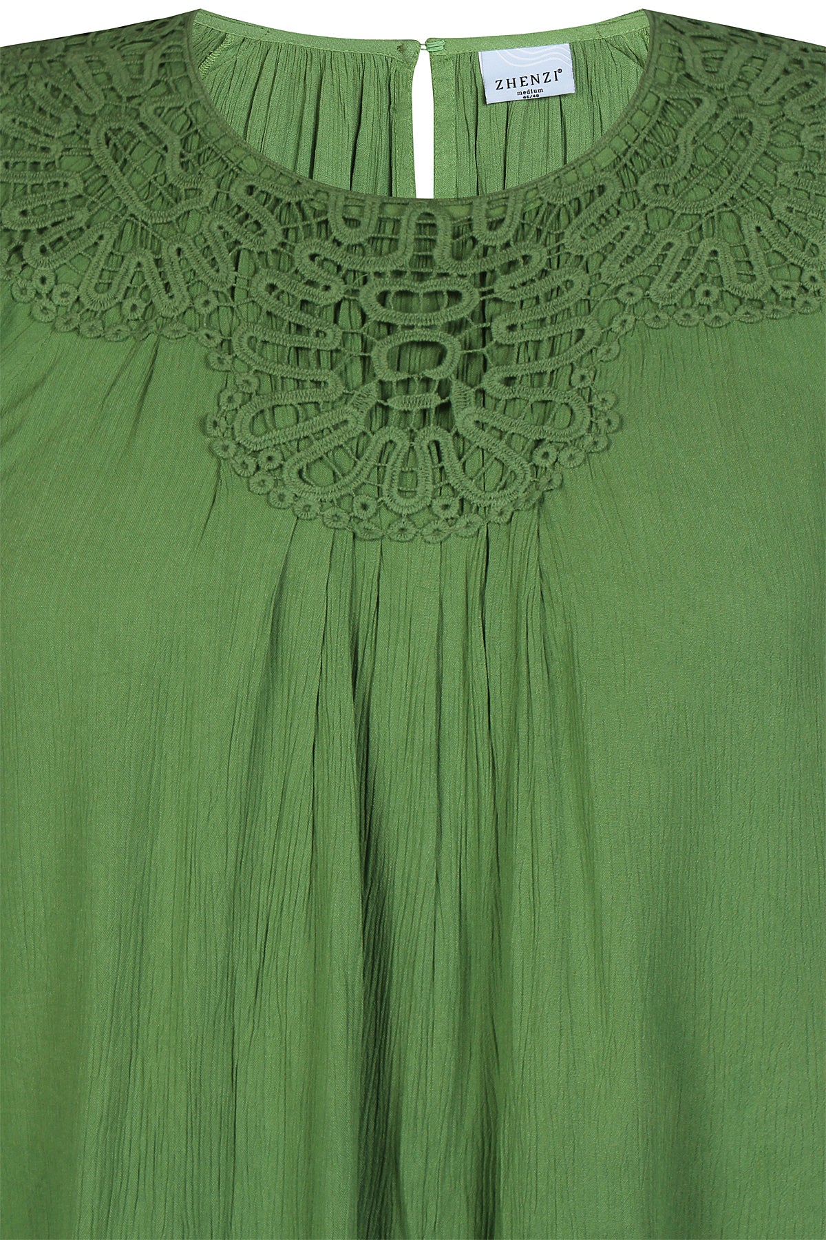 Zh-Luna 826-Blouse S/S Palm leaf