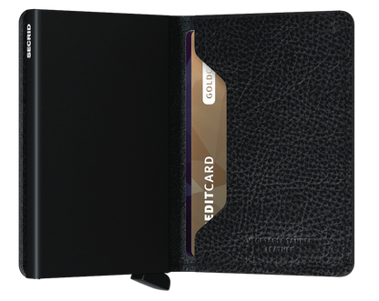 Slimwallet Vegetable Tanned Black-Black