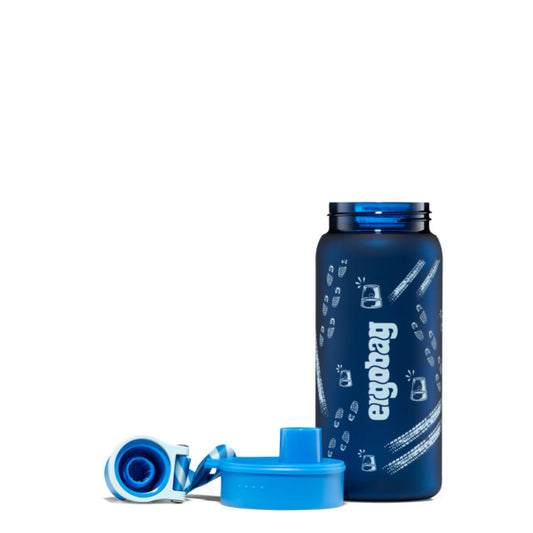 Trinkflasche Blaulicht in blau