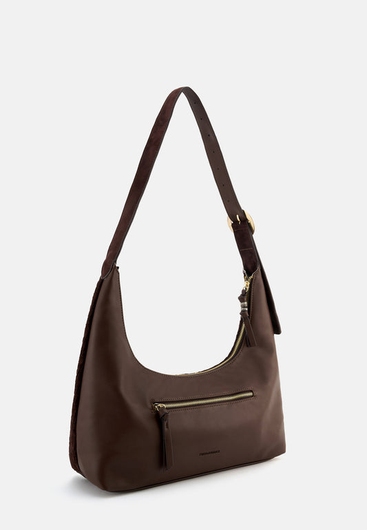Weave Harmony Handbag dark chocolate