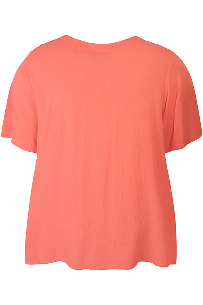 Giny 756-Blouse S/S Coral poppy