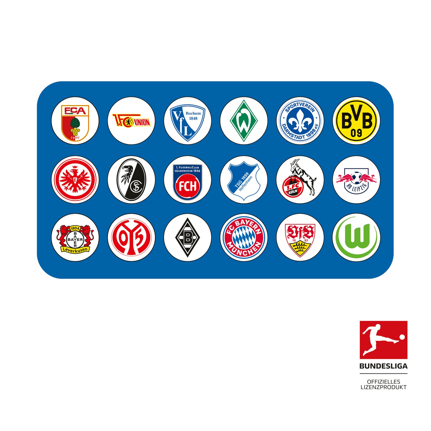Clublogos 18-Tlg. Bundesliga