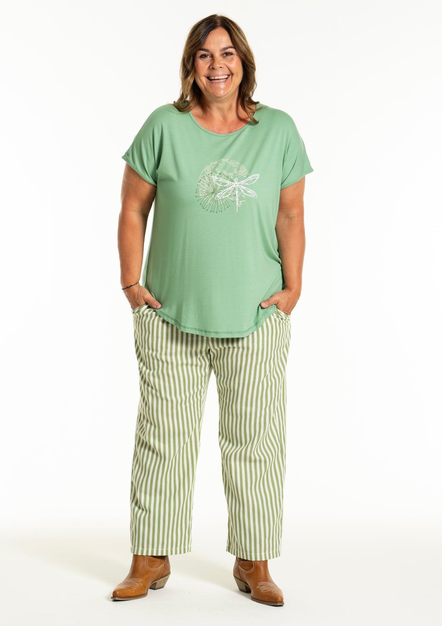 Ggitte T-Shirt With Print Green