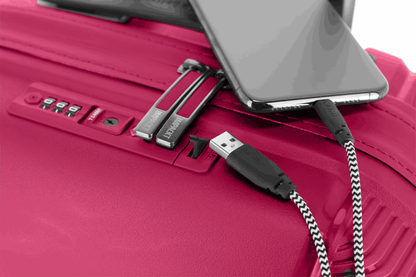 Ip1 4W Trolley S M.usb Port, Flora pink