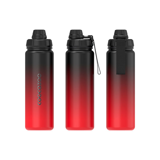 Isolierte Edelstahl-Trinkflasche Gradient Red