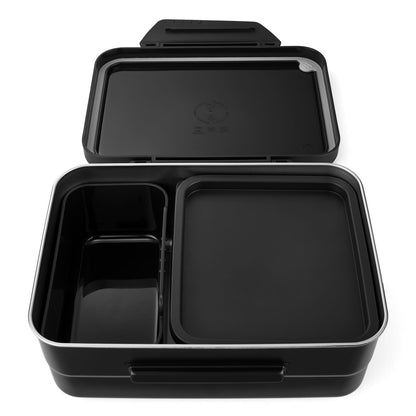 Edelstahl Brotdose black