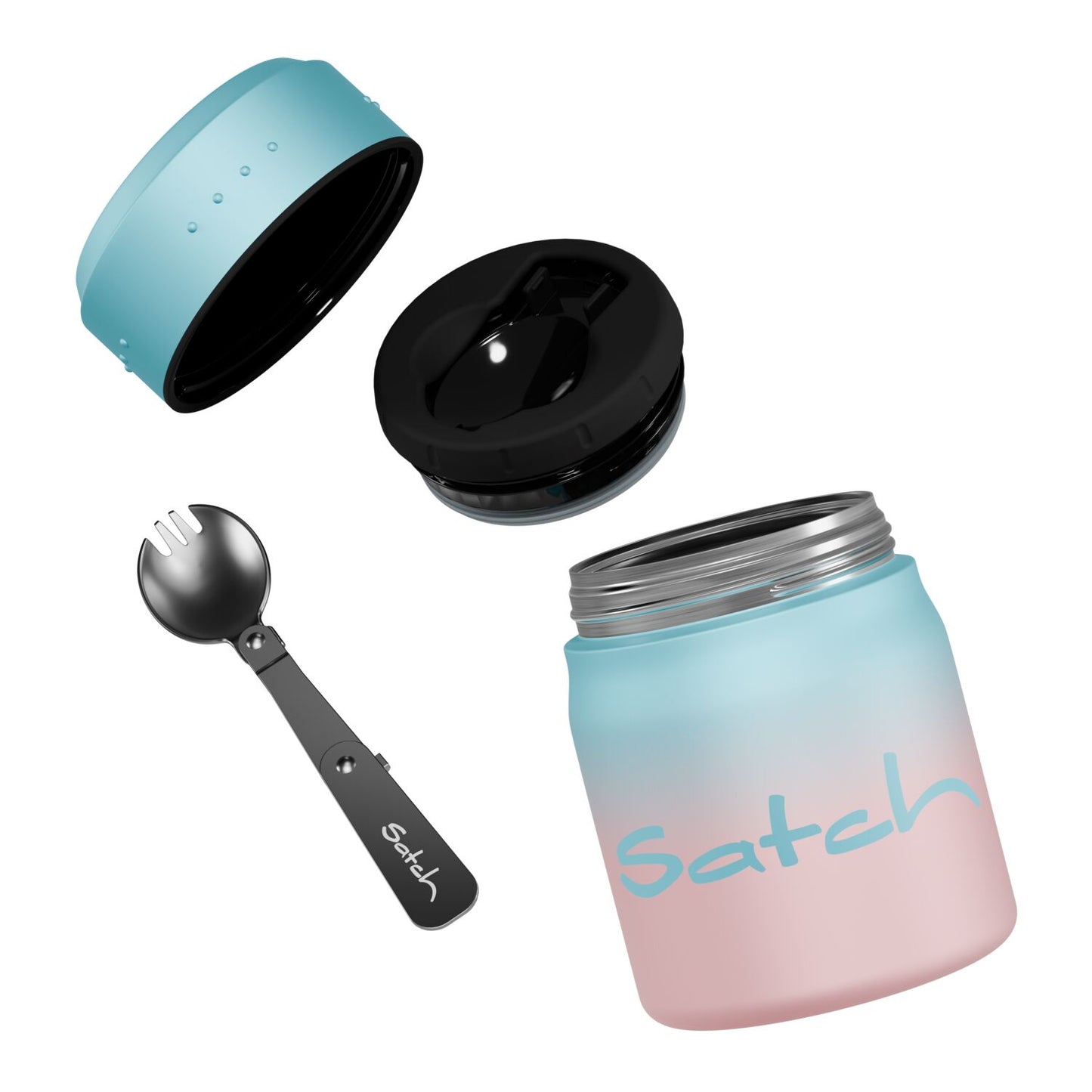 Thermo Lunchbox Light Blue Graffiti
